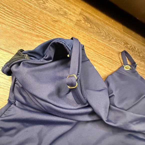 Lauren Ralph Lauren Beach Club Solid Underwire Tankini Top, Navy, Size 8, NWT - Picture 5 of 12